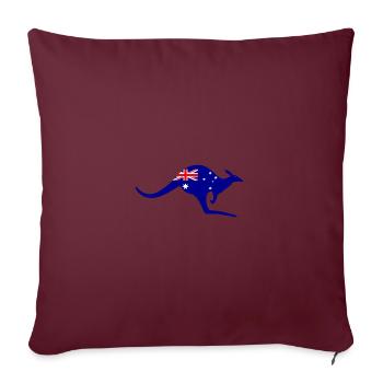 Kangourou australien - Housse de coussin décorative 45 x 45 cm - bordeaux - Devant