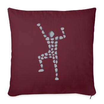 Escalade Escalade de pierres Escalade de bloc Grimpeurs - Housse de coussin décorative 45 x 45 cm - bordeaux - Devant