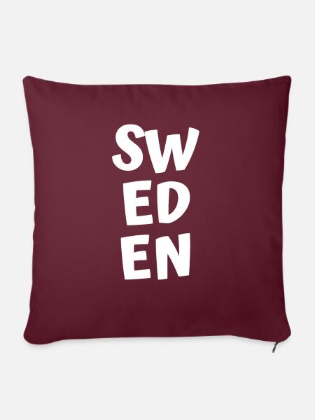 Schweden - Sofakissenbezug 45 x 45 cm - Burgunderrot