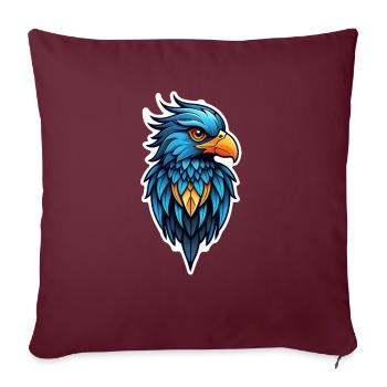 aigle - etats unis - usa - Housse de coussin décorative 45 x 45 cm - bordeaux - Devant