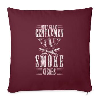 Pause cigarette Addict - Housse de coussin décorative 45 x 45 cm - bordeaux - Devant