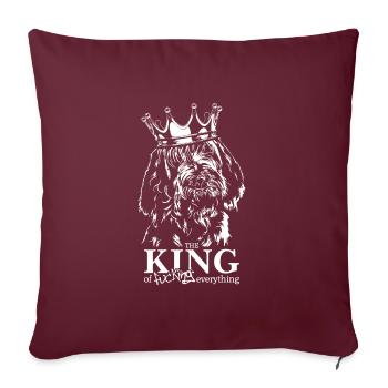 Spinone Italiano King Dog Saying Dogs Wilsigns - Housse de coussin décorative 45 x 45 cm - bordeaux - Devant