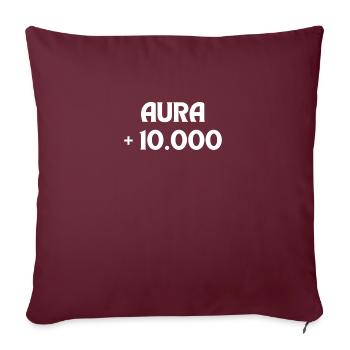 AURA + 10000 - Sofakissenbezug 45 x 45 cm - Burgunderrot - Vorne