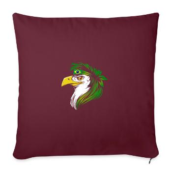 Brésil - Housse de coussin décorative 45 x 45 cm - bordeaux - Devant