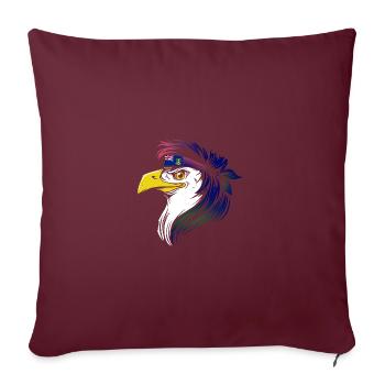 Britische Jungferninseln - Sofakissenbezug 45 x 45 cm - Burgunderrot - Vorne