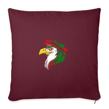 Burkina Faso - Housse de coussin décorative 45 x 45 cm - bordeaux - Devant