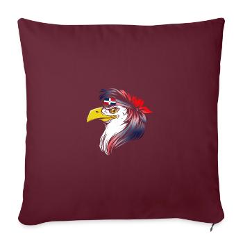 République dominicaine - Housse de coussin décorative 45 x 45 cm - bordeaux - Devant