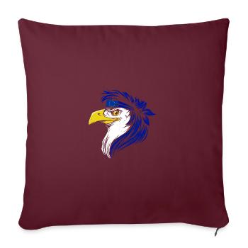 Union européenne - Housse de coussin décorative 45 x 45 cm - bordeaux - Devant