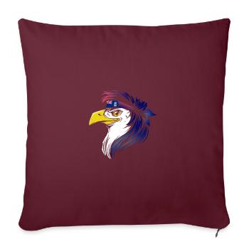 Îles Falkland - Housse de coussin décorative 45 x 45 cm - bordeaux - Devant