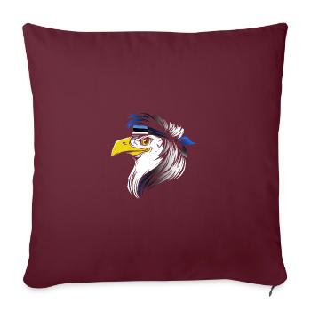 Estonie - Housse de coussin décorative 45 x 45 cm - bordeaux - Devant