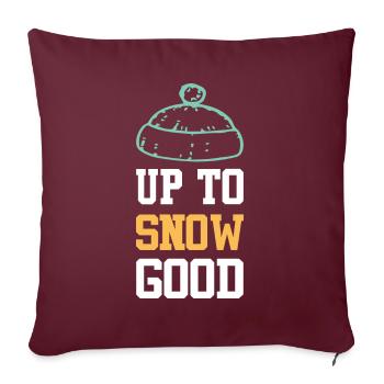 Citation de snowboarder - Housse de coussin décorative 45 x 45 cm - bordeaux - Devant