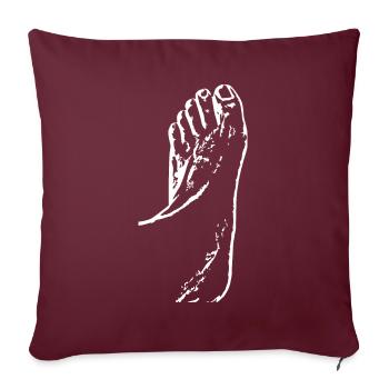 Pieds Pieds Soins des pieds Podologie - Housse de coussin décorative 45 x 45 cm - bordeaux - Devant