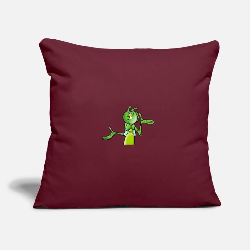 Cléo le criquet Housse de coussin décorative 45 x 45 cm