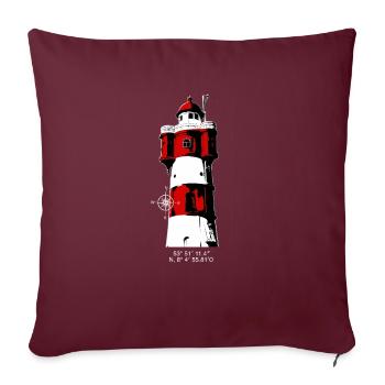Phare Roter Sand2 - Housse de coussin décorative 45 x 45 cm - bordeaux - Devant