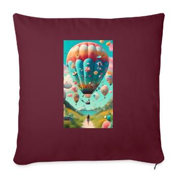 Ballon-Ballon - Sofakissenbezug 45 x 45 cm - Burgunderrot - Vorne