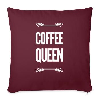 Dictons amusants sur le café - Housse de coussin décorative 45 x 45 cm - bordeaux - Devant