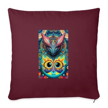 Extraterrestre | OVNI | Vaisseau spatial | PAU | étranger - Housse de coussin décorative 45 x 45 cm - bordeaux - Devant
