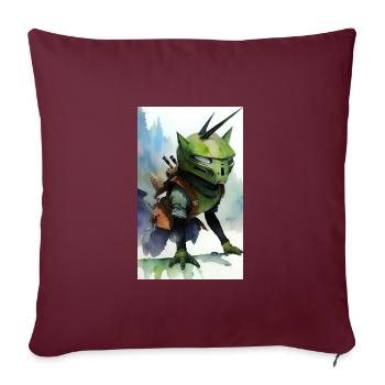 Extraterrestre | OVNI | Vaisseau spatial | PAU | étranger - Housse de coussin décorative 45 x 45 cm - bordeaux - Devant