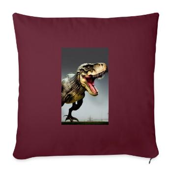 Dinosaures | T-Rex | Tyrannosaure - Housse de coussin décorative 45 x 45 cm - bordeaux - Devant