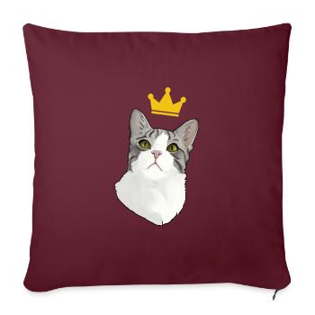 King Mörf - Sofakissenbezug 45 x 45 cm - Burgunderrot - Vorne