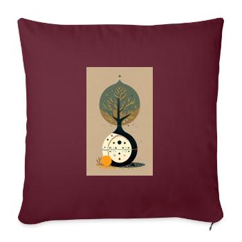 Symbole mystique | Mystérieux | Symbole - Housse de coussin décorative 45 x 45 cm - bordeaux - Devant