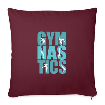 Gymnastique, Gymnaste - Gymnastique - Housse de coussin décorative 45 x 45 cm - bordeaux - Devant