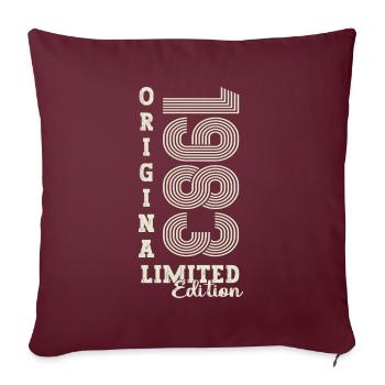 Cadeau original vintage 1983 39ème anniversaire - Housse de coussin décorative 45 x 45 cm - bordeaux - Devant