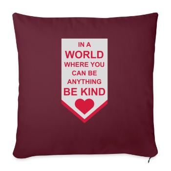Vous pouvez être gentil - Housse de coussin décorative 45 x 45 cm - bordeaux - Devant