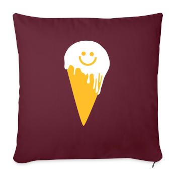 happy ice cream - Sofa pillowcase 17,3'' x 17,3'' (45 x 45 cm) - burgundy - Front