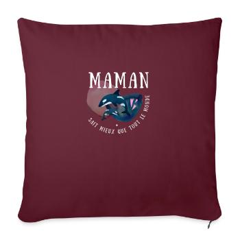 Mama Muttertag - Sofakissenbezug 45 x 45 cm - Burgunderrot - Vorne