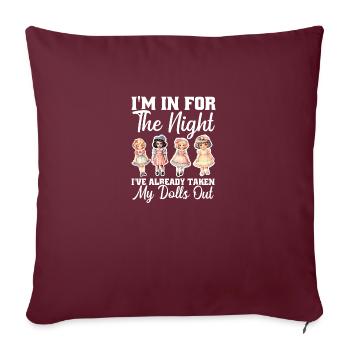 Poupée Collectionneur Plangonologue Poupée Jouets Poupée Propriétaire - Housse de coussin décorative 45 x 45 cm - bordeaux - Devant