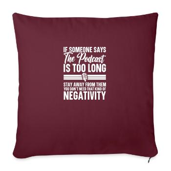 Podcast Mic Podcasting Supplies Podcast Lover - Housse de coussin décorative 45 x 45 cm - bordeaux - Devant