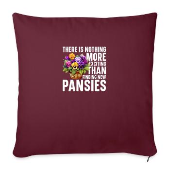 Pansy Flower Seeds Pansy Seeds for Planting - Sofakissenbezug 45 x 45 cm - Burgunderrot - Vorne