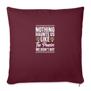 Graines de pensée Pensées pour l’extérieur Fleur de pensée - Housse de coussin décorative 45 x 45 cm - bordeaux - Devant