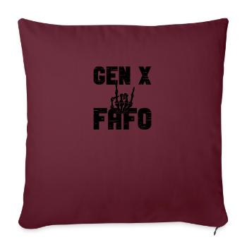 Gen X FAFO Génération X - Housse de coussin décorative 45 x 45 cm - bordeaux - Devant