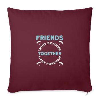Parachutistes parachutistes parachutés - Housse de coussin décorative 45 x 45 cm - bordeaux - Devant