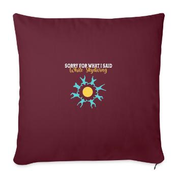 Parachutistes parachutistes parachutés - Housse de coussin décorative 45 x 45 cm - bordeaux - Devant