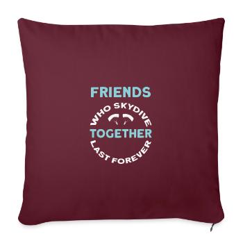 Parachutistes parachutistes parachutés - Housse de coussin décorative 45 x 45 cm - bordeaux - Devant