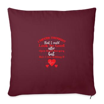 Crise cardiaque Chirurgie cardiaque Chirurgie Hospital - Housse de coussin décorative 45 x 45 cm - bordeaux - Devant