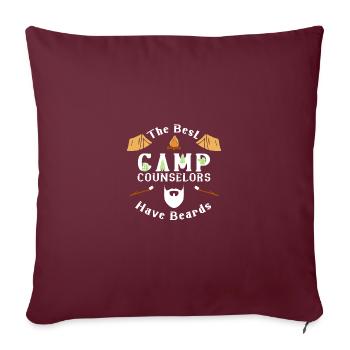 Zeltlager Leiter Sommercamp - Sofakissenbezug 45 x 45 cm - Burgunderrot - Vorne