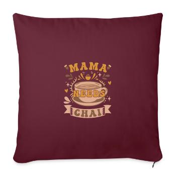 Chai Latte Tee trinken Teetrinker - Sofakissenbezug 45 x 45 cm - Burgunderrot - Vorne