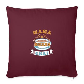 Chai Latte Tee trinken Teetrinker - Sofakissenbezug 45 x 45 cm - Burgunderrot - Vorne
