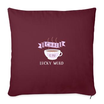 Chai Latte Tee trinken Teetrinker - Sofakissenbezug 45 x 45 cm - Burgunderrot - Vorne