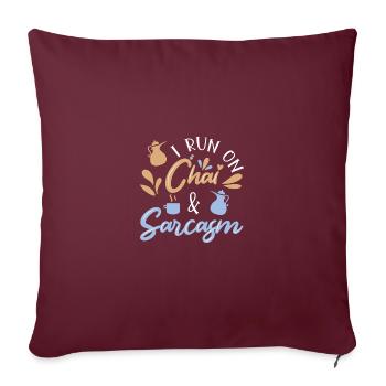Chai Latte Tee trinken Teetrinker - Sofakissenbezug 45 x 45 cm - Burgunderrot - Vorne