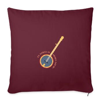 Banjo jouer banjo player instrument de musique - Housse de coussin décorative 45 x 45 cm - bordeaux - Devant
