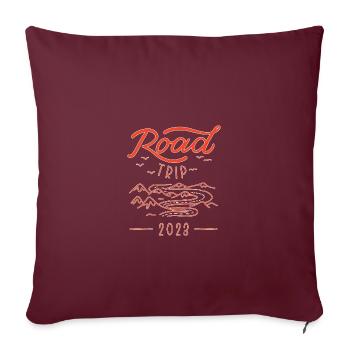 Road Trip - Housse de coussin décorative 45 x 45 cm - bordeaux - Devant