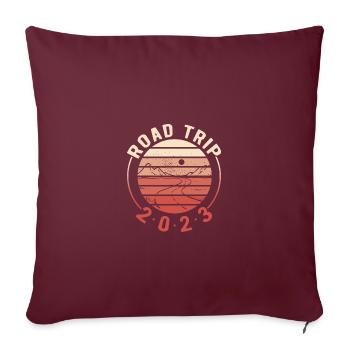 Road Trip - Housse de coussin décorative 45 x 45 cm - bordeaux - Devant