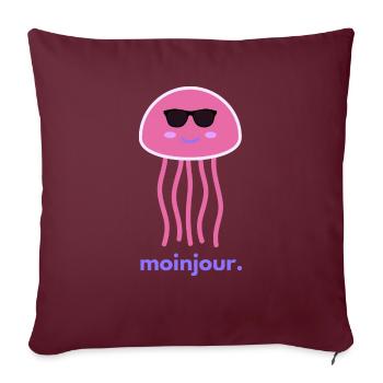 moinjour.zwei - MoinJour 2 - Sofakissenbezug 45 x 45 cm - Burgunderrot - Vorne