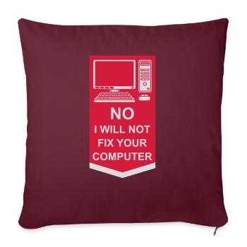 Ne pas réparer votre ordinateur - Housse de coussin décorative 45 x 45 cm - bordeaux - Devant