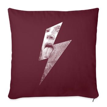 Coup de foudre rebelle - Housse de coussin décorative 45 x 45 cm - bordeaux - Devant